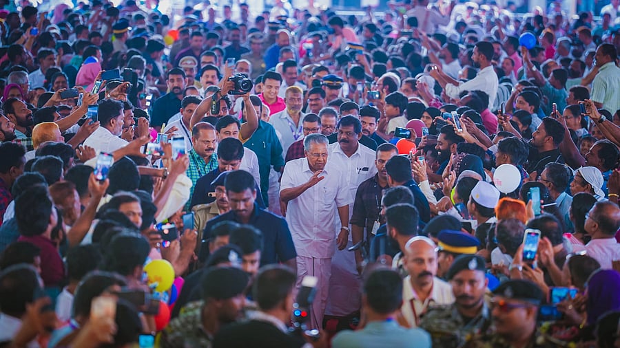 <div class="paragraphs"><p>Kerala Chief Minister&nbsp;Pinarayi Vijayan at a Nava Kerala Sadas gathering.</p></div>