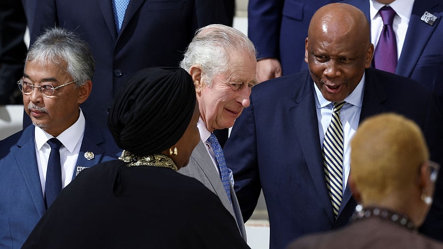 <div class="paragraphs"><p>Britain's King Charles, Abdullah of Pahang Yang di-Pertuan Agong, and King of Lesotho Letsie III attend the United Nations Climate Change Conference in Dubai, United Arab Emirates, December 1, 2023. </p></div>