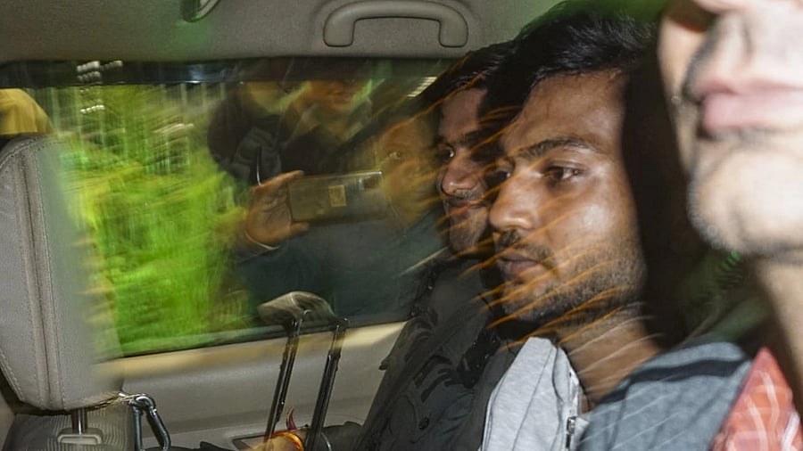 <div class="paragraphs"><p>Sagar, one of the accused arrested in the Parliament security breach during the Winter session, after being produced at the Patiala House Court, in New Delhi, Thursday, Dec. 14, 2023</p></div>