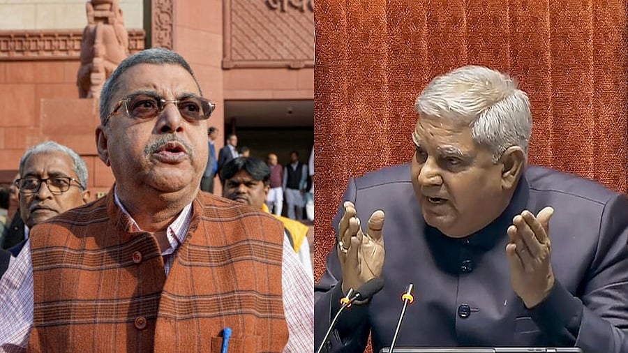 <div class="paragraphs"><p>TMC's Kalyan Banerjee (left) and VP Jagdeep Dhankhar (right).</p></div>