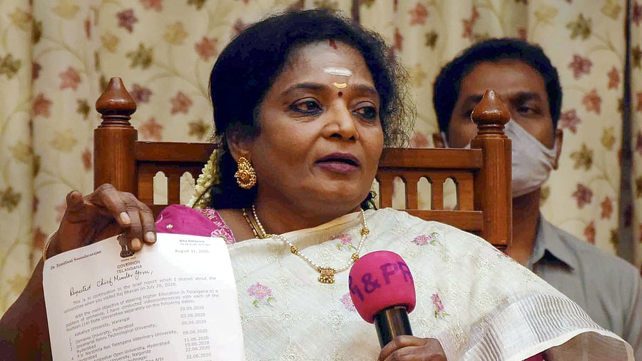<div class="paragraphs"><p>Telangana Governor Tamilisai Soundararajan.</p></div>