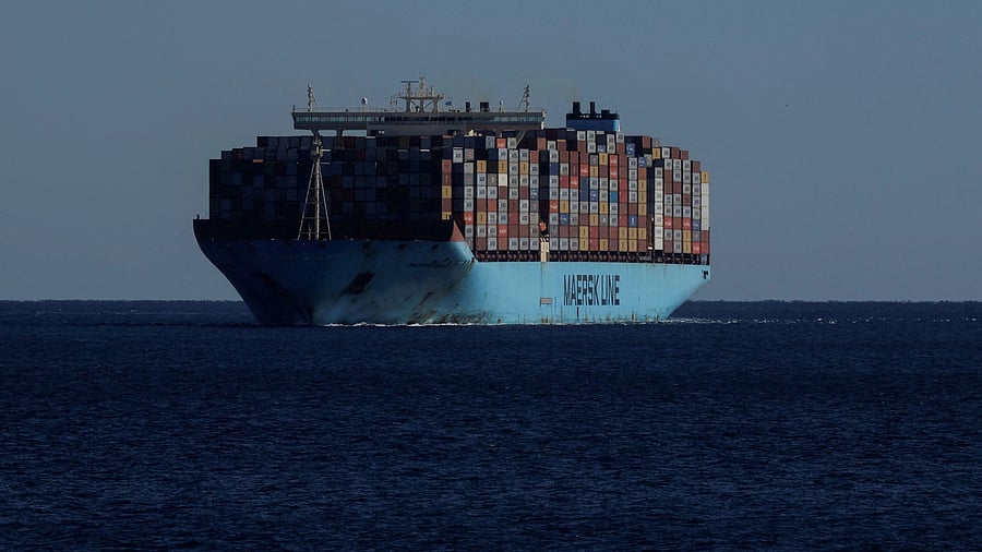 <div class="paragraphs"><p>Containers are seen on the Maersk's Triple-E giant container ship Majestic Maersk, one of the world's largest container ships.</p></div>