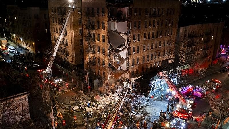 7-Story Residential Building Partly Collapses in the Bronx