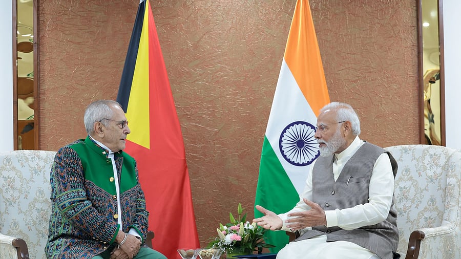 <div class="paragraphs"><p>PM Narendra Modi with&nbsp;President of Timor-Leste Jose Ramos-Horta in Gujarat, on January 9, 2024</p></div>