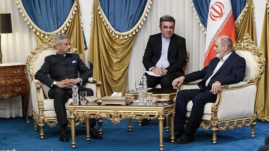 <div class="paragraphs"><p> External Affairs Minister S Jaishankar and Secretary of the Supreme National Security Council Ali Akbar Ahmadian during a meeting, in Tehran.</p></div>