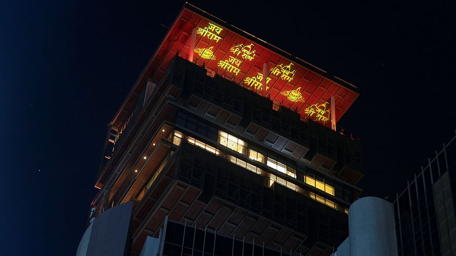 <div class="paragraphs"><p>A view of Antilia, the house of the Chairman of Reliance Industries Mukesh Ambani.</p></div>