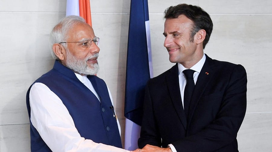 <div class="paragraphs"><p>File photo of PM Narendra Modi and French President Emmanuel Macron.</p></div>