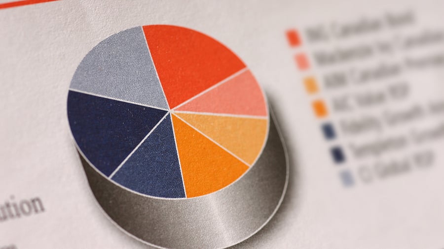 Pie chart showing a mutual fund portfolio
Vectors and Illustrations