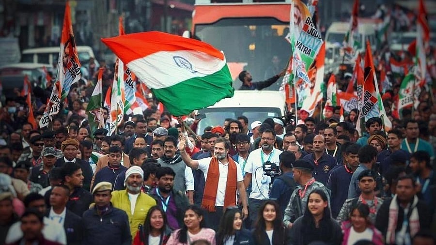 <div class="paragraphs"><p>Rahul Gandhi in the the Bharat Jodo Nyay Yatra in Meghalaya.</p></div>