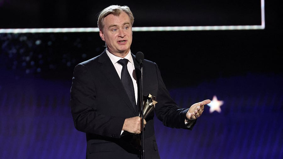 <div class="paragraphs"><p>Christopher Nolan&nbsp;receives the Best Director Award for 'Oppenheimer' during the 29th Annual Critics Choice Awards in California.</p></div>