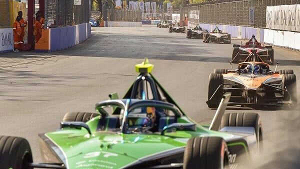 <div class="paragraphs"><p>Drivers participate in the race of Formula E World Championship, in Hyderabad.</p></div>