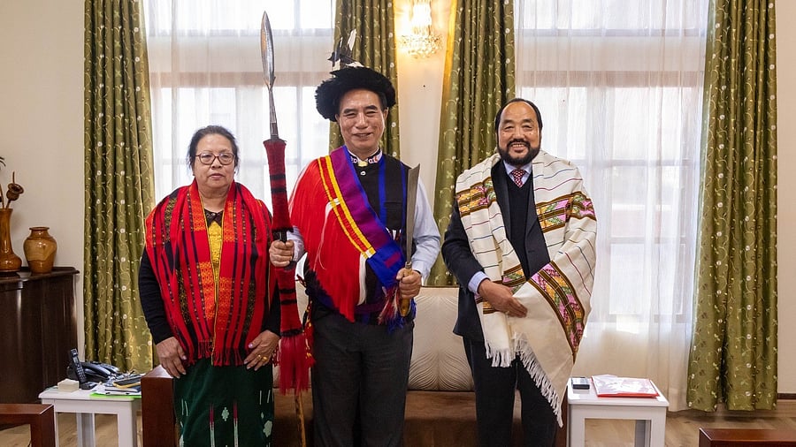 <div class="paragraphs"><p>Mizoram CM Lalduhoma with Nagaland deputy-Chief Minister Y. Patton in Aizawl.</p></div>