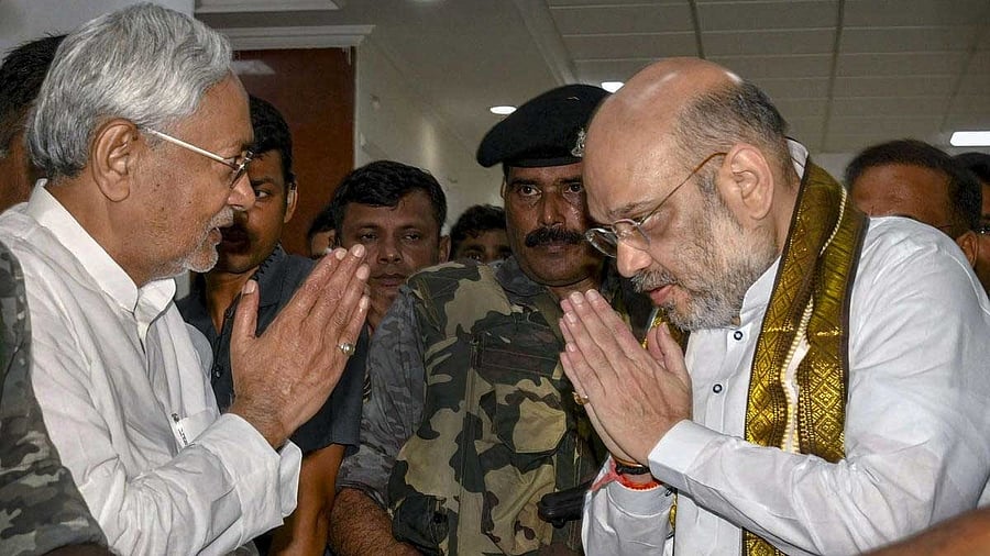 <div class="paragraphs"><p>File photo of Bihar CM Nitish Kumar with Union minister Amit Shah.</p></div>
