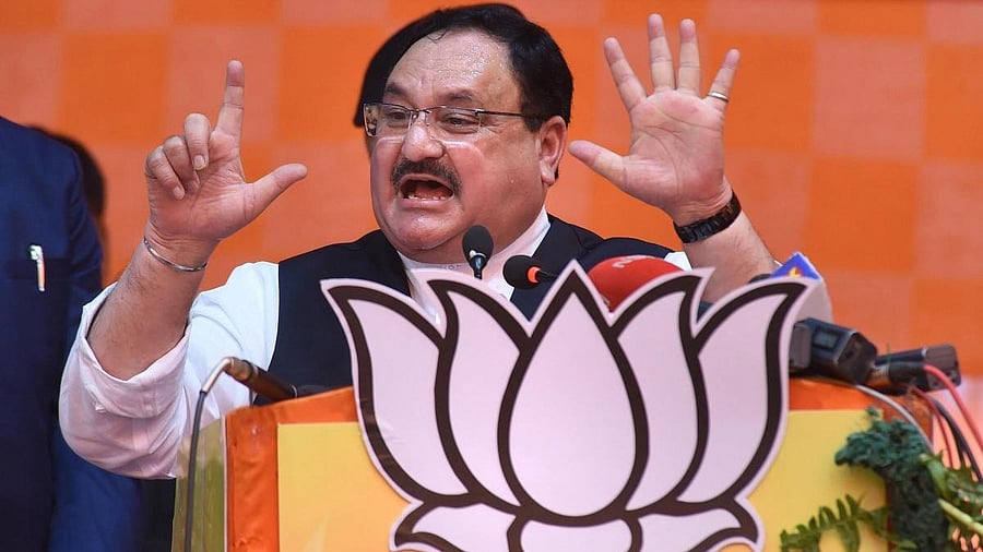 <div class="paragraphs"><p>File photo of BJP president J P Nadda addressing a rally in Himachal Pradesh’s Solan. </p></div>