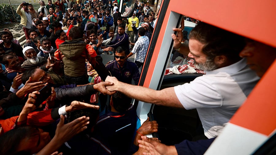 <div class="paragraphs"><p>Congress leader Rahul Gandhi during the 'Bharat Jodo Nyay Yatra', in Bongaigaon district, Assam.</p></div>