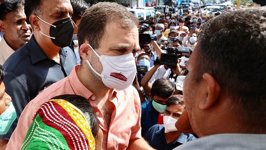 <div class="paragraphs"><p>Congress leader Rahul Gandhi met the family of the Dalit minor who was raped and killed in Delhi in August 2021.</p></div>