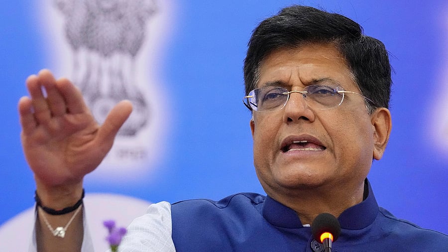 <div class="paragraphs"><p>Union Minister for Commerce and Industry Piyush Goyal speaks during the Viksit Bharat Sankalp Yatra event, in Chennai, Tuesday, Jan. 9, 2024.</p></div>