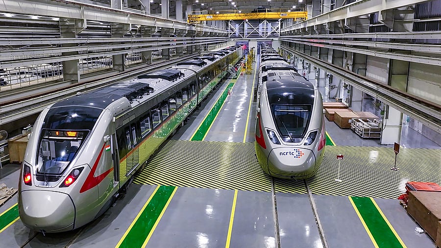 <div class="paragraphs"><p>Trains of the Delhi-Meerut Regional Rapid Transit System (RRTS).</p></div>