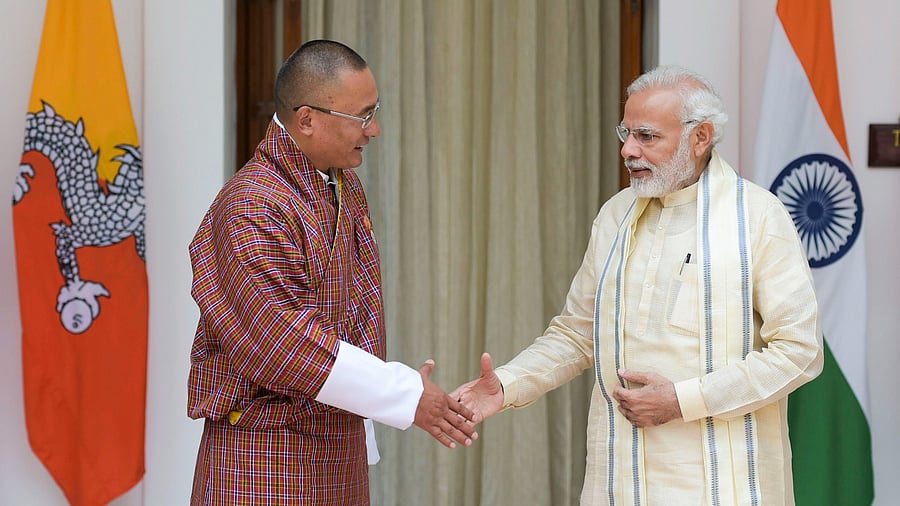<div class="paragraphs"><p>File Photo: Prime Minister Narendra Modi and  Tshering Tobgay before their meeting at Hyderabad House, in New Delhi on Friday, July 6, 2018.</p></div>