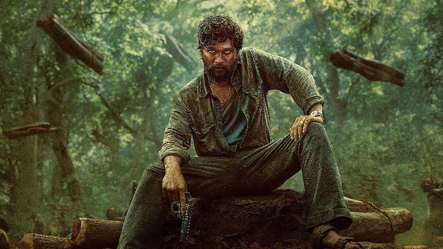 <div class="paragraphs"><p>Allu Arjun in a still from the movie <em>Pushpa</em>.</p></div>