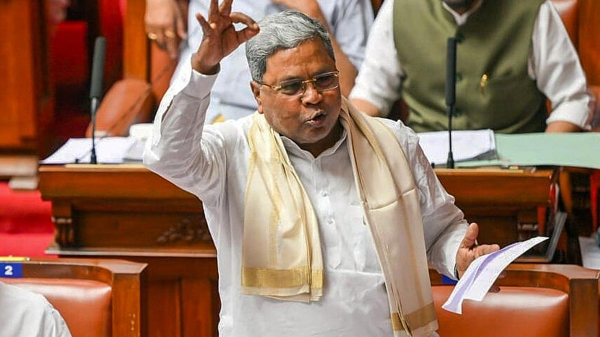 <div class="paragraphs"><p>File photo of Karnataka CM  Siddaramaiah speaking inside Karnataka Legislative Council during a session, in Bengaluru. </p></div>