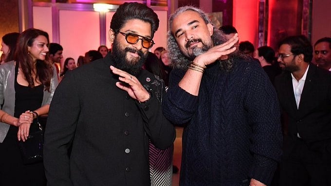 <div class="paragraphs"><p>Allu Arjun poses during a party at the Berlin International Film Festival.</p></div>