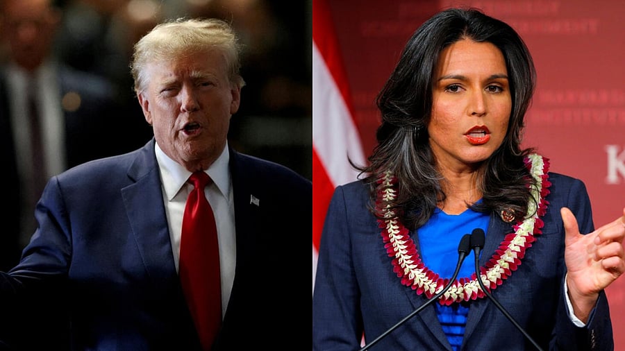 <div class="paragraphs"><p>Donald Trump (L); Tulsi Gabbard. </p></div>