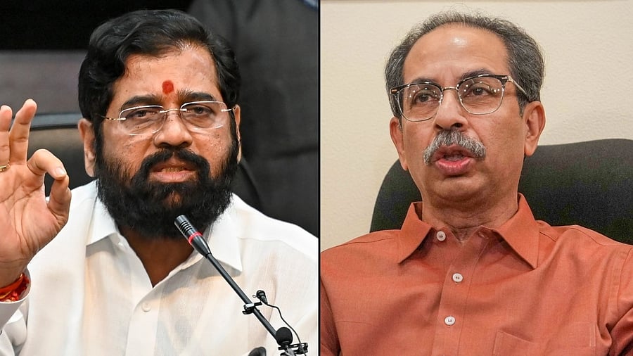 <div class="paragraphs"><p>Maharashtra Chief Minister Eknath Shinde (L) and Shiv Sena (UBT) leader Uddhav Thackeray (R). </p></div>