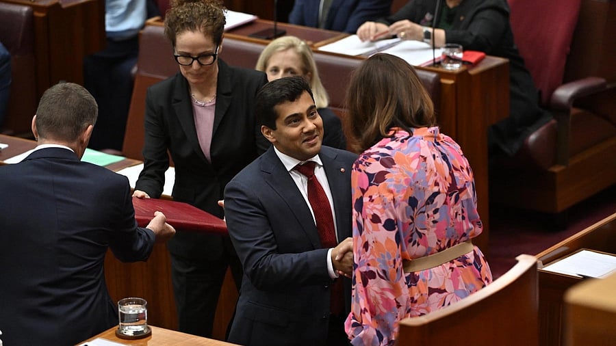 <div class="paragraphs"><p>Varun Ghosh, the&nbsp;Senator from Western Australia, takes&nbsp;oath of office on Bhagavad Gita.</p></div>