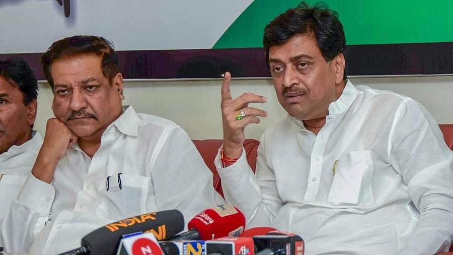 <div class="paragraphs"><p>A file photo of Prithviraj Chavan and Ashok Chavan during Congress party press conference at Gandhi Bhavan.</p></div>