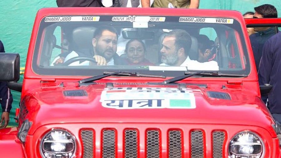 <div class="paragraphs"><p>Congress MP Rahul Gandhi and Bihar Deputy CM and RJD leader Tejashwi Yadav.</p></div>