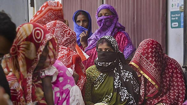 <div class="paragraphs"><p>Local women of Sandeshkhali who have accused&nbsp;Trinamool Congress strongman Shajahan Sheikh of&nbsp;'land-grab and sexually assaulting' several women in the village.</p></div>