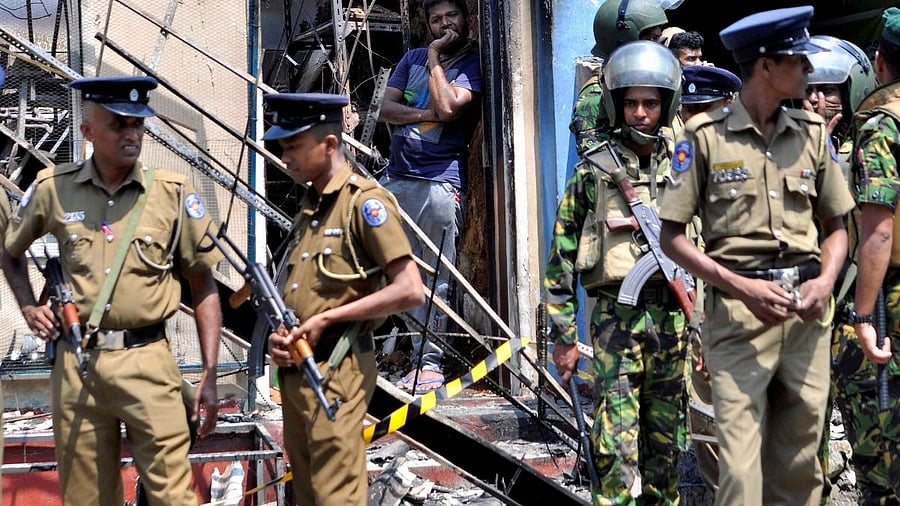 <div class="paragraphs"><p>A file photo of Sri Lanka's special task force and police officers.</p></div>