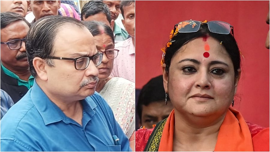 <div class="paragraphs"><p>TMC spokesperson Kunal Ghosh(L) and BJP leader Agnimitra Paul. </p></div>