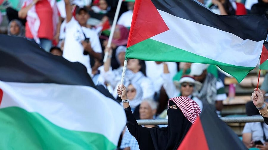 <div class="paragraphs"><p>Representative image showing a pro-Palestine demonstration.</p></div>