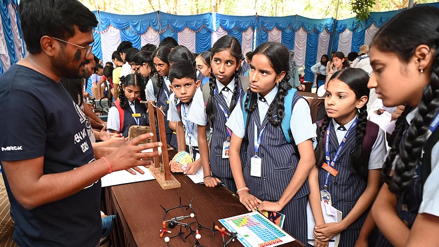 <div class="paragraphs"><p>Students at Open Day at the Indian Institute of Science campus in Bengaluru on Saturday. </p></div>