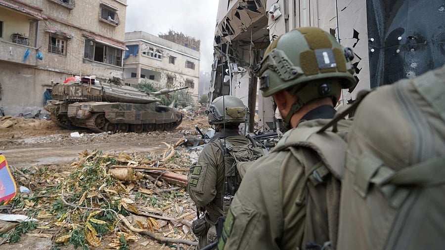<div class="paragraphs"><p>Israeli soldiers operate in the Gaza Strip amid the ongoing war between Israel and the Palestinian Islamist group Hamas, in this handout picture released on February 4, 2024.    </p></div>