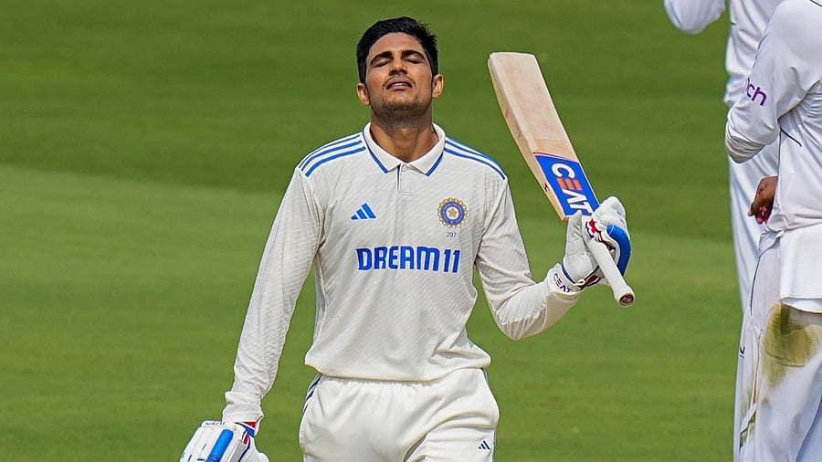 <div class="paragraphs"><p>Visakhapatnam: India's batter Shubman Gill celebrates his century during the third day of the second Test match between India and England, at Dr Y.S. Rajasekhara Reddy ACA-VDCA Cricket Stadium, in Visakhapatnam, Sunday, Feb. 4, 2024. </p></div>
