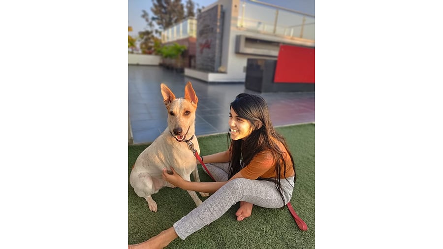 <div class="paragraphs"><p>Akshata Ashok with Milo.</p></div>