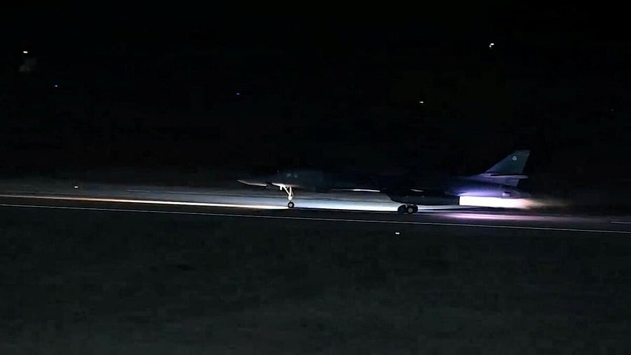 <div class="paragraphs"><p>A plane takes off from an unidentified location, as the US launches airstrikes on targets linked to IRGC.</p></div>