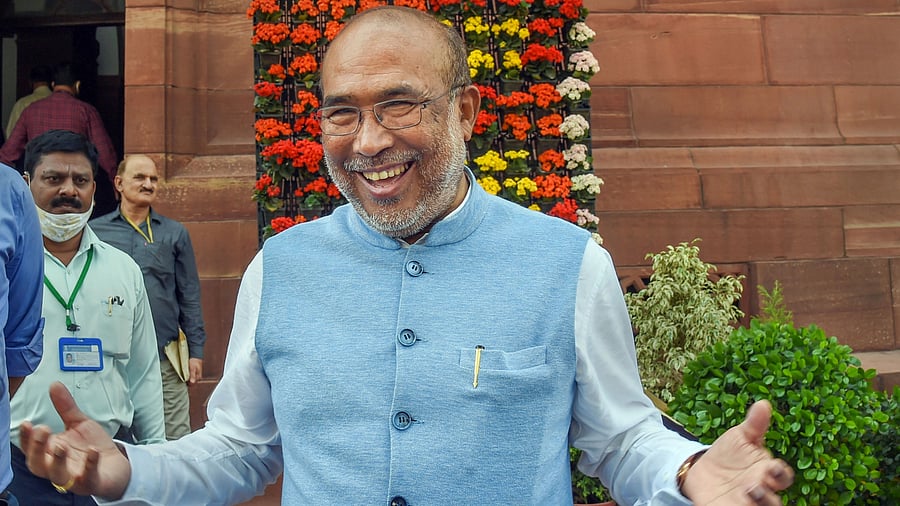 <div class="paragraphs"><p>A file photo of Manipur Chief Minister N Biren Singh at Parliament House Complex.</p></div>