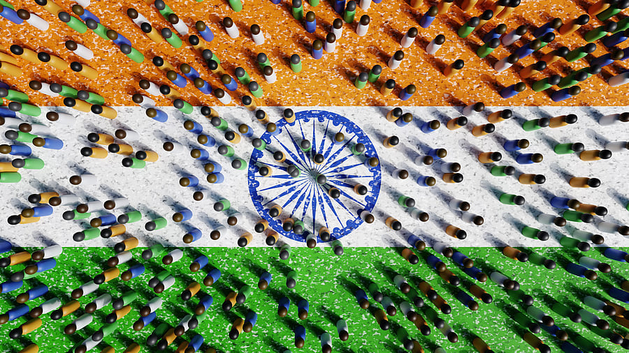 <div class="paragraphs"><p>Illustration of the concept of Indian population.</p></div>