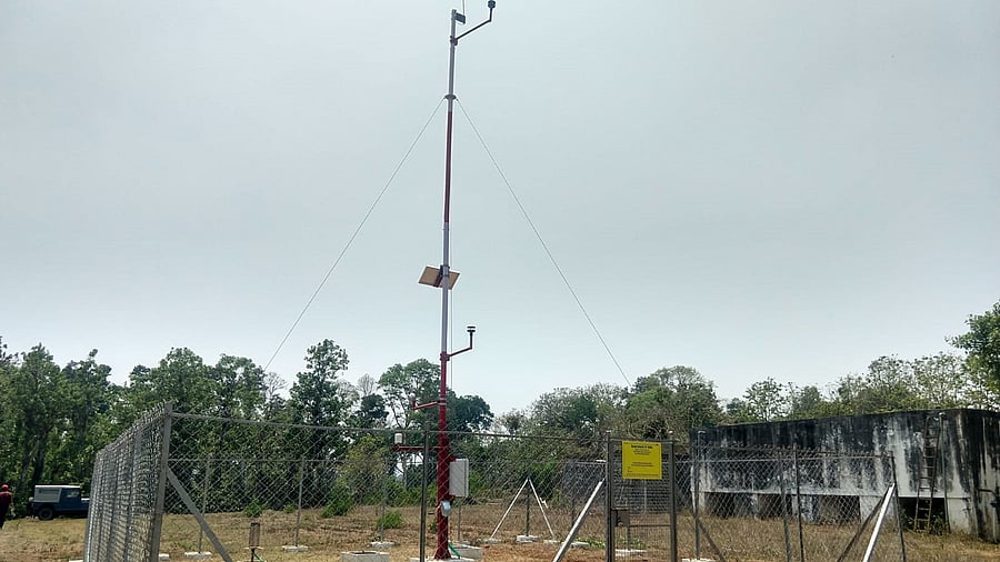 A view of the agromet unit at Krishi Vigyan Kendra at Gonikoppa in Kodagu district.