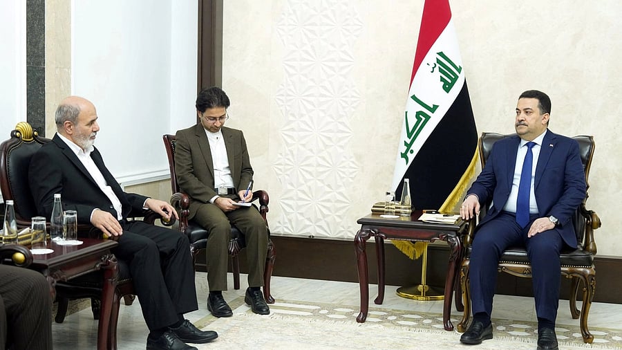 <div class="paragraphs"><p>Iraqi Prime Minister Mohammed Shia al-Sudani meets with Iran's Secretary of the Supreme National Security Council Ali Akbar Ahmadian, in Iraq's Baghdad<strong>&nbsp;</strong>on<strong>&nbsp;</strong>February 5, 2024.</p></div>