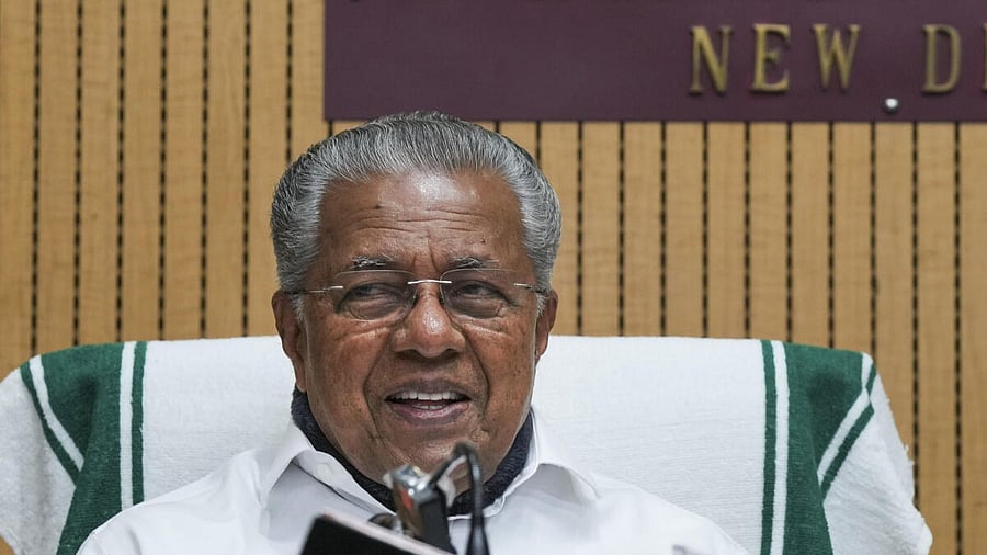 <div class="paragraphs"><p>Kerala Chief Minister Pinarayi Vijayan addresses a press conference, at Kerala House in New Delhi.</p></div>