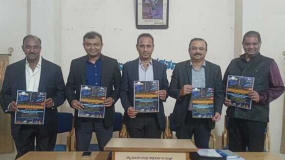 <div class="paragraphs"><p>AKKA President Ravi Boregowda;  Trustee Dr Halekote Vishwamitra; Secretary, Madesha Basavaraju; Convener of the convention Dr Naveen Krishna; Joint Treasurer Vathsa Ramanathan release the brochure of AKKA WKC in Mysuru on Wednesday.</p></div>