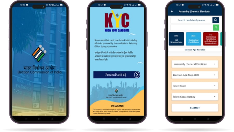 <div class="paragraphs"><p>Know Your Candidate app by Election Commission.</p></div>