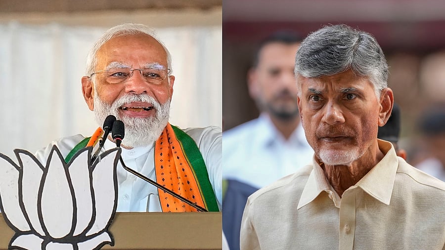 <div class="paragraphs"><p>Naidu said days ago that under the dynamic and visionary leadership of PM Modi, the <a href="https://www.deccanherald.com/tags/bjp">BJP</a>, Janasena and TDP have decided to contest the Lok Sabha and assembly elections in Andhra Pradesh together.</p></div>