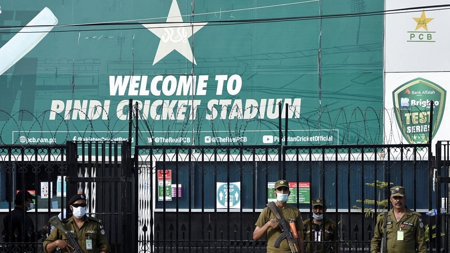 <div class="paragraphs"><p>The delegation, which includes two members of the NZC and an independent security expert, arrived in Pakistan at the weekend to visit Lahore, Rawalpindi and Islamabad.</p></div>