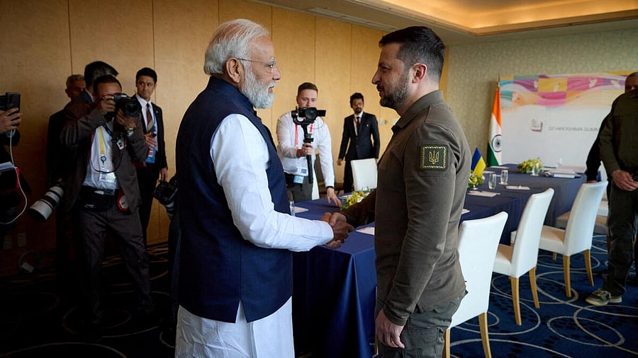 <div class="paragraphs"><p>Ukraine's President Volodymyr Zelenskiy and Indian Prime Minister Narendra Modi</p></div>